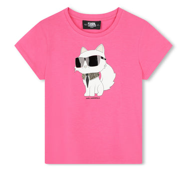 KARL LAGERFELD Playera para niña y adolescente rosa